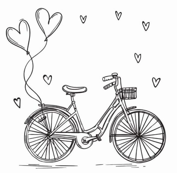 G110 Bicycle with Hearts